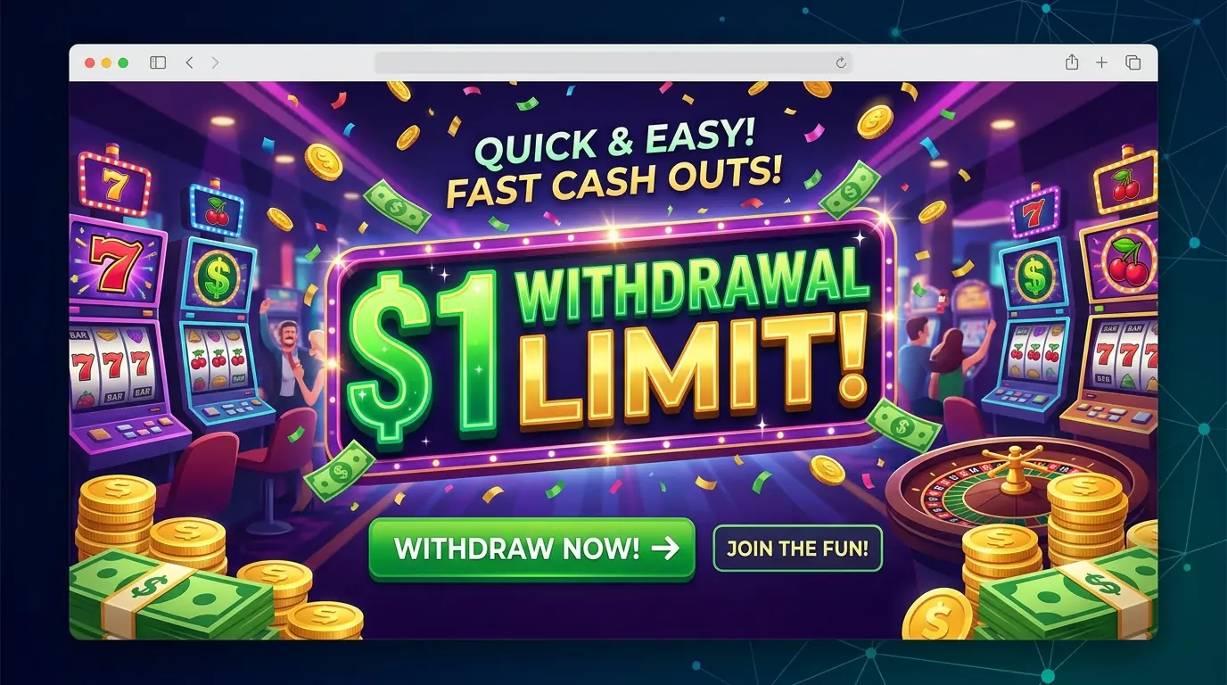 1 kr uttag hos Vegaz casino